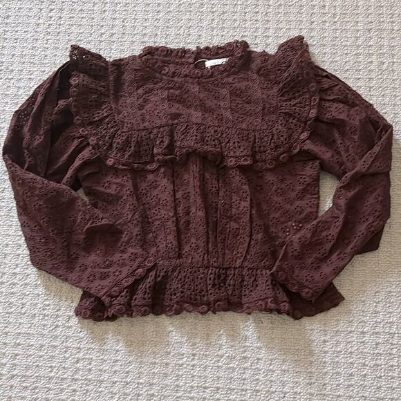 Doen NWT collared eyelet top - Picture 3 of 3